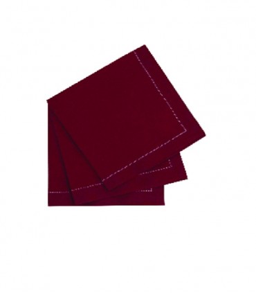 Serviette de table coton rouge  400x395mm - 100Pcs Serviette de table coton rouge  400x395mm - 100Pcs