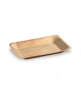 Assiette rectangulaire en palmier  280x180mm H15mm - 100Pcs