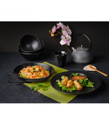 Black Phoenix assiette noire ré-employable  H30mm -12Pcs