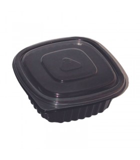 Cassolette carré noire micro-ondable  137x137mm H45mm 400ml - 500Pcs