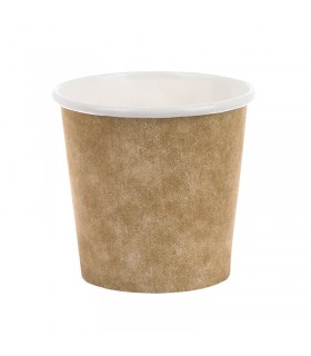 Gobelet blanc imprimé kraft   H60mm 120ml - 3000Pcs