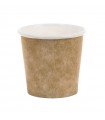 Gobelet blanc imprimé kraft   H60mm 120ml - 3000Pcs