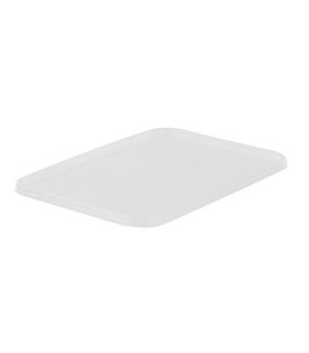 Couvercle rectangulaire plat translucide en plastique PP 173x120mm - 250Pcs