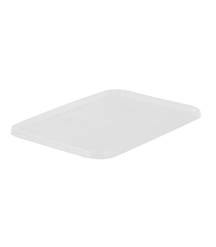 Couvercle rectangulaire plat translucide en plastique PP 173x120mm - 250Pcs