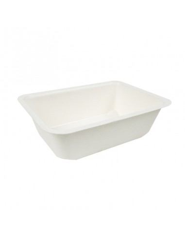 Barquette scellable pulpe laminée PLA  190x137mm H55mm 950ml - 400Pcs