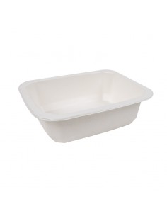 Barquette scellable pulpe laminée PLA "gastronorme" 1/8 160x130mm H46mm 585ml