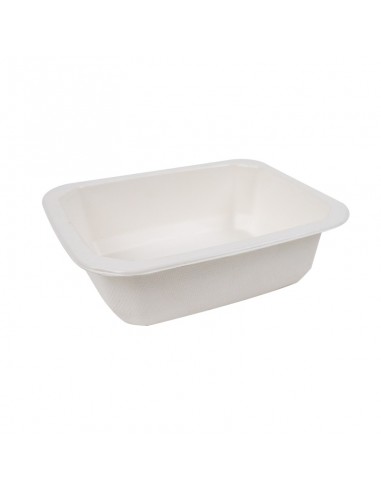 Barquette scellable pulpe laminée PLA "gastronorme" 1/8 160x130mm H46mm 585ml