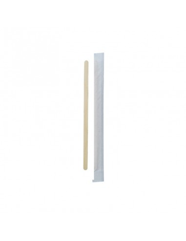 Spatule à café en bois en boite distributrice  6 H140mm - 5000Pcs