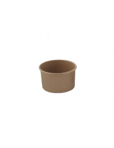 Pot carton kraft brun chaud et froid